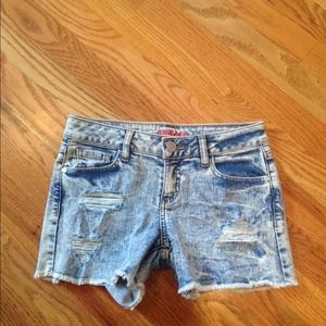 Acid wash Jean shorts