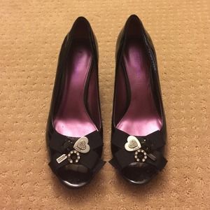 Coach Poppy Black Wedge