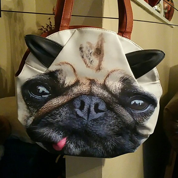Pug dog handbag