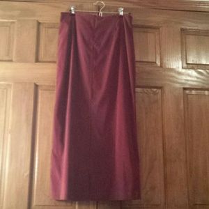 Cato red long skirt size 8