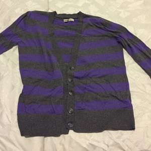 Purple and grey cardigan