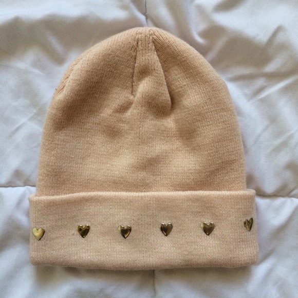 Light Pink Heart Beanie
