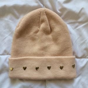 Light Pink Heart Beanie