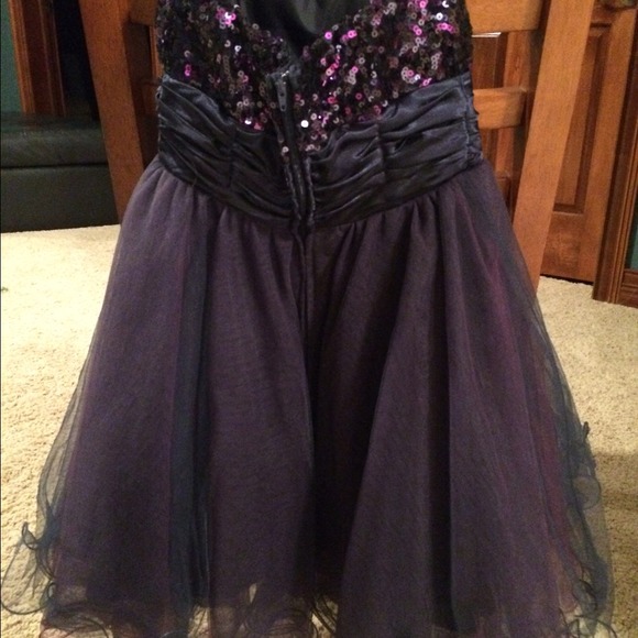 💜LIKE NEW💜 short purple sparkle dress - Picture 3 of 4