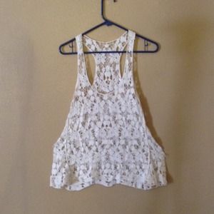 White lace shirt
