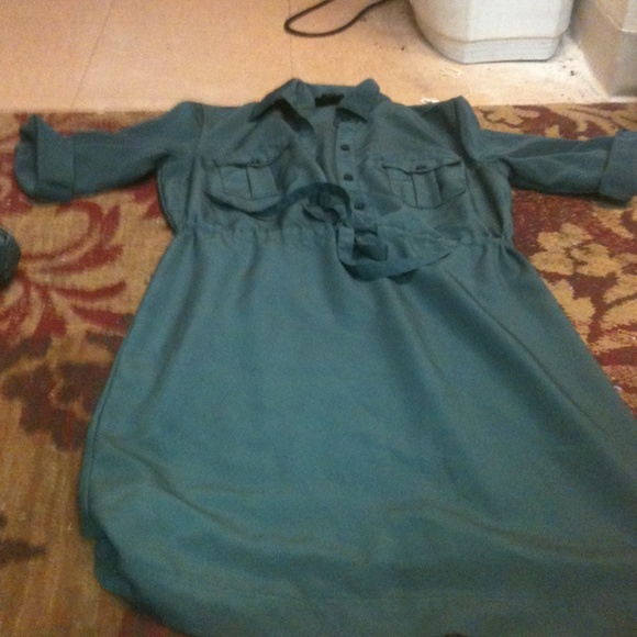 Pretty teal colored work dress