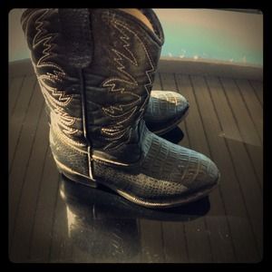 Black cowboy toddler boots smart fit size 9