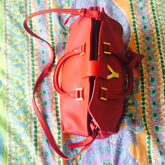 NO TRADE!!! Red Saint Laurent Classic Y Cabas Bag - Picture 2 of 4