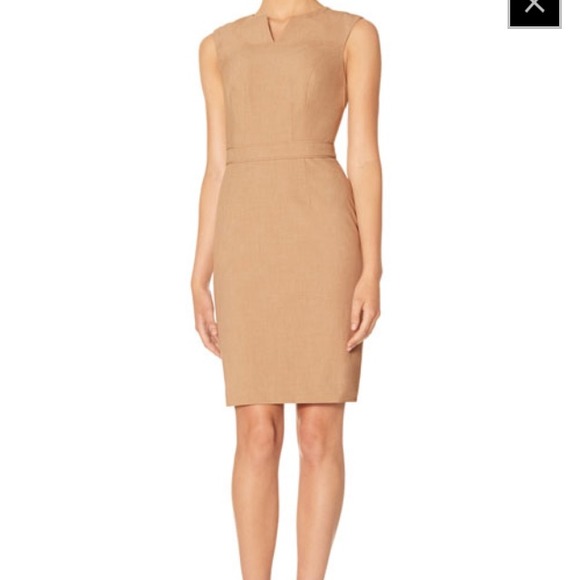 Camel sheath dress