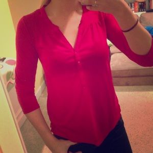 🔵SOLD🔵Red top with buttons