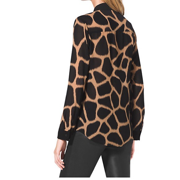 Authentic Michael Kors Giraffe long sleeve top sm - Picture 2 of 4