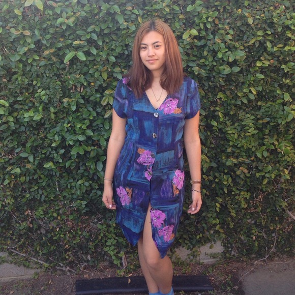Vintage Knee length floral dress