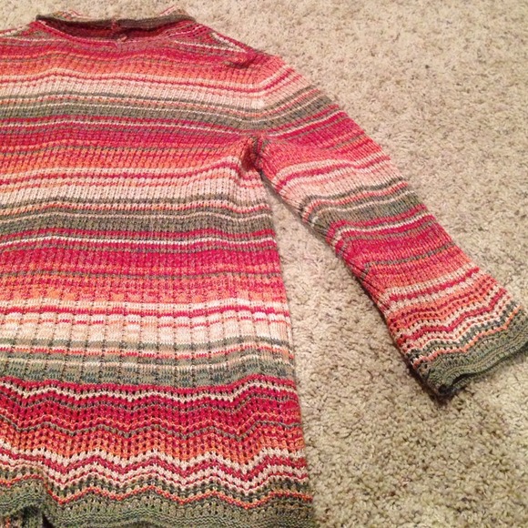 Woman's multi color cardigan sweater - Picture 4 of 4