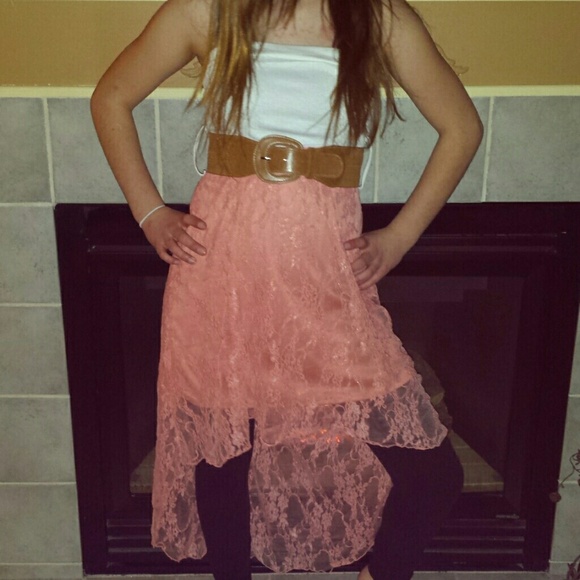 SOLD...Hi - low strapless sundress