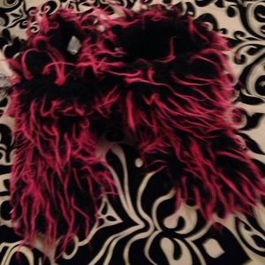 Funky black & pink slippers