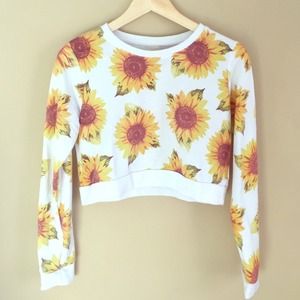Pacsun sunflower crop sweater