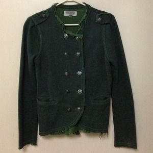 Ecoté green sweater jacket from Anthropology
