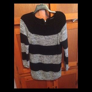 Long grey and black sweater