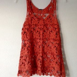 Lace Rust Top