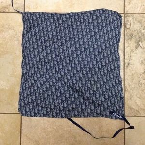 Authentic silk Dior scarf monogram blue