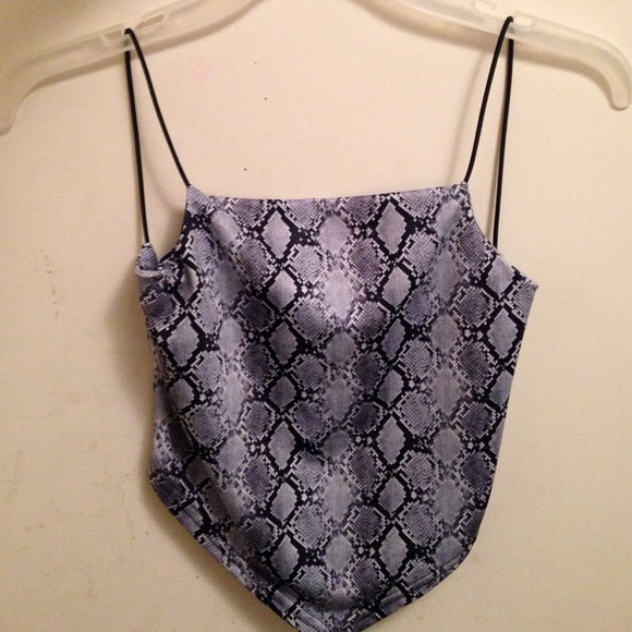 Snake skin backless top