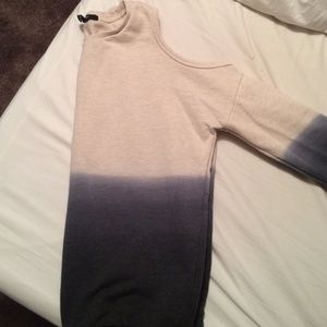 Creme/navy ombré sweater