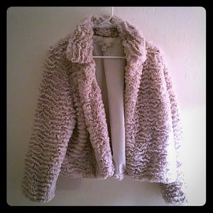 Faux fur crop jacket