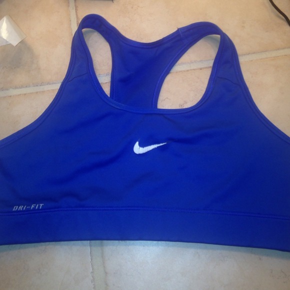 blue nike sports bra