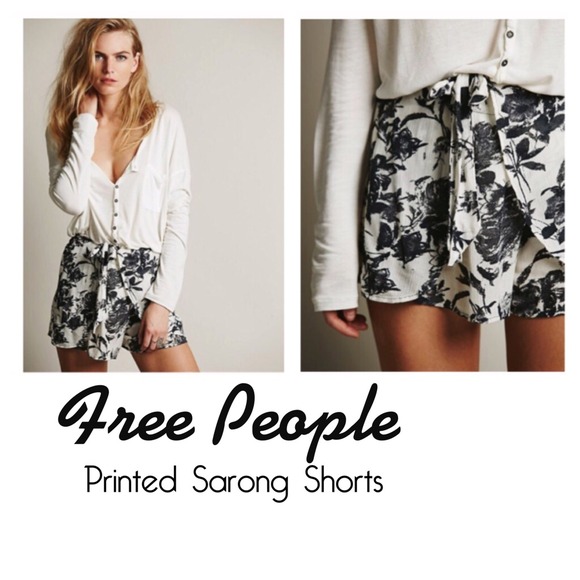 Free People Dresses & Skirts - FREE PEOPLE // Printed Sarong Skort