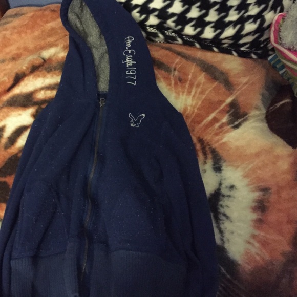 Blue hoodie