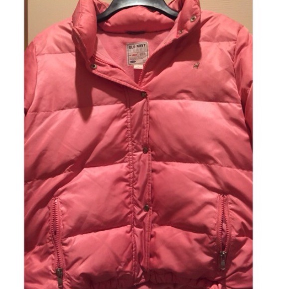 Old navy salmon color puffer jacket