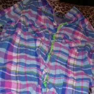 Rue 21 long sleeve plaid shirt