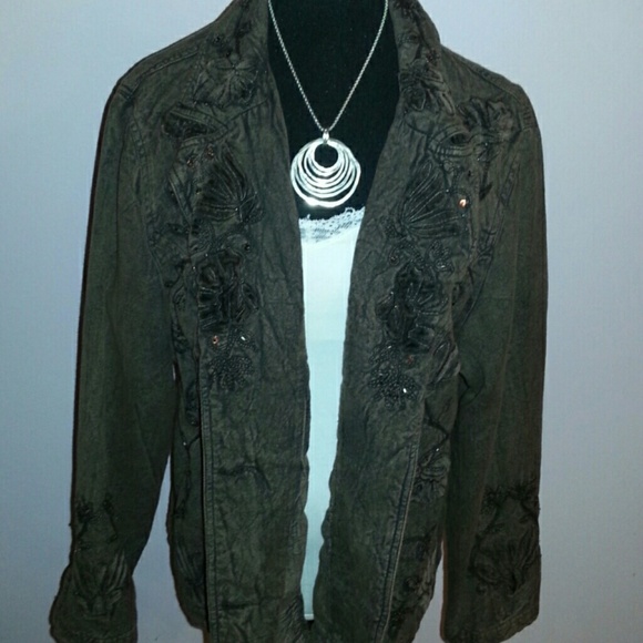 Coldwater creek embellished jacket - Picture 1 of 3