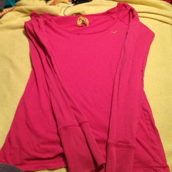 Thin pink long sleeve shirt