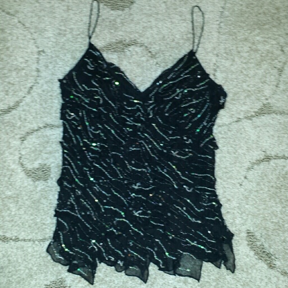 Sold Dressy spaghetti  strap embellished tamk