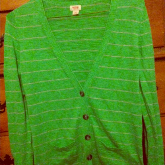 Green cardigan