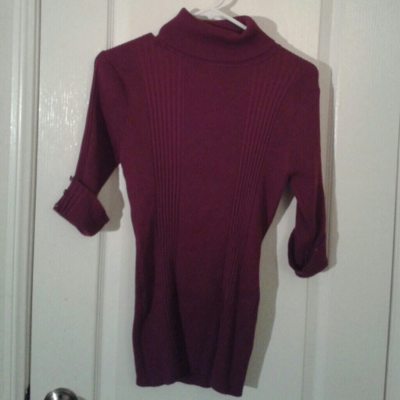 Maroon Turtleneck Sweater