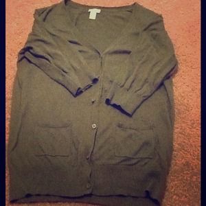 Army Green Cardigan