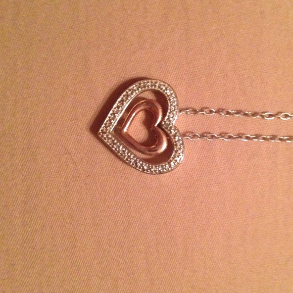 Rose gold necklace & earrings