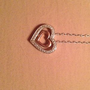 Rose gold necklace & earrings