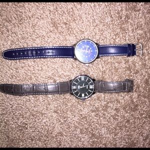 Genuine leather. Needs new batteries