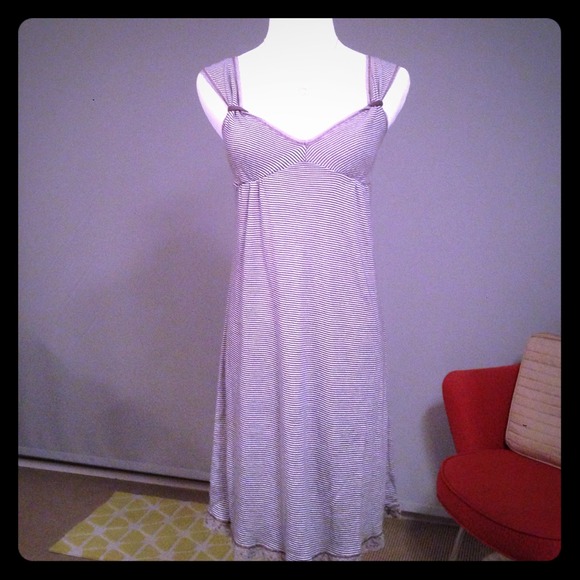 Splendid gray and white striped sundress