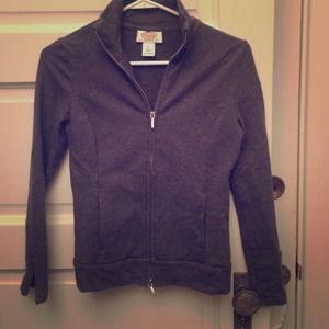 Talbots gray zip-up