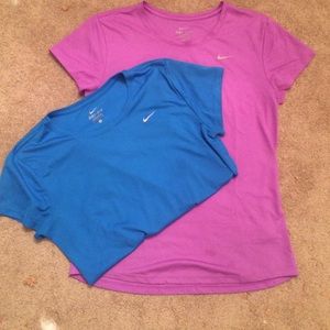 Nike mesh dry-fit running shirts