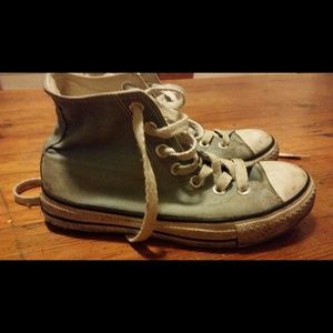 Baby blue Converse high top sneakers!