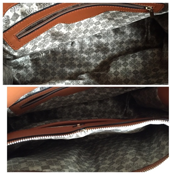 Camel Brown Faux Leather Tote Handbag - Picture 4 of 4