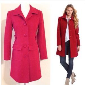 RED WOOL VICTORIAS SECERT DRESS COAT