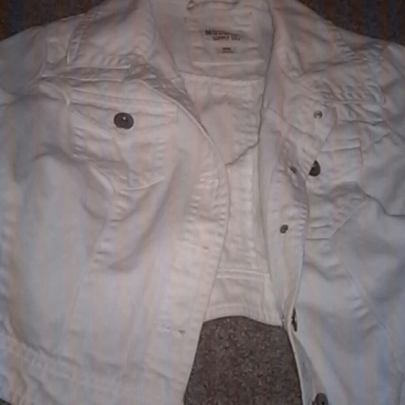 White denim jacket