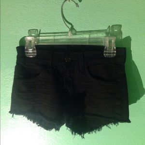 J Brand Black Jean Shorts YOUTH SIZE