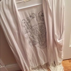 White bohemian kimono